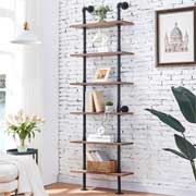 Industrial, Vintage Metal Pipe Bookshelf Kit - Great for Adding Storage and Style to Compact, Unusable Spaces