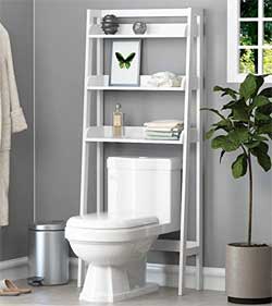 Over-the-Toilet Leaning Shelf for More Storage in the Bathroom