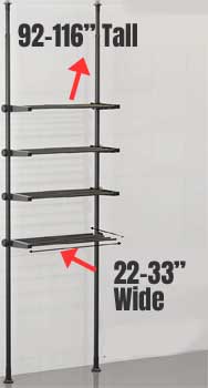 Adjustable Ladder Shelves Above Toilet