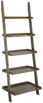 Contemporary Modern Farmhouse Driftwood Ladder Bookcase