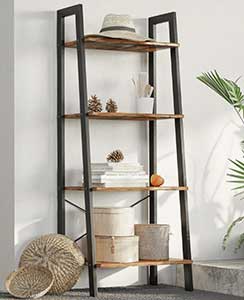 Industrial Leaning Ladder Shelf