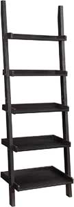 5-Tier Ladder Bookcase, Wall Mounted