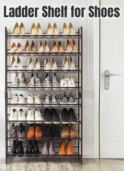 Stacking Angled Ladder Shelf for Shoes