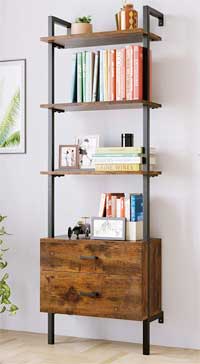 Ladder Shelves Attached to Wall