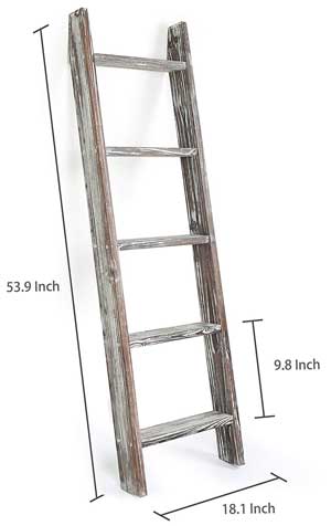 Rustic Wood Ladder Towel Rack Dimensions