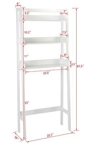 Leaning Toilet Shelf Dimensions