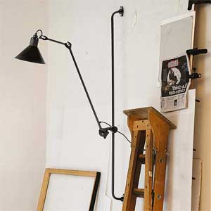 Swing Arm Wall Sconce Attaches to Wall with Industrial Pipe - Adjustable, Easy to Install, Plug-in