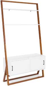 Leaning TV Ladder Shelf